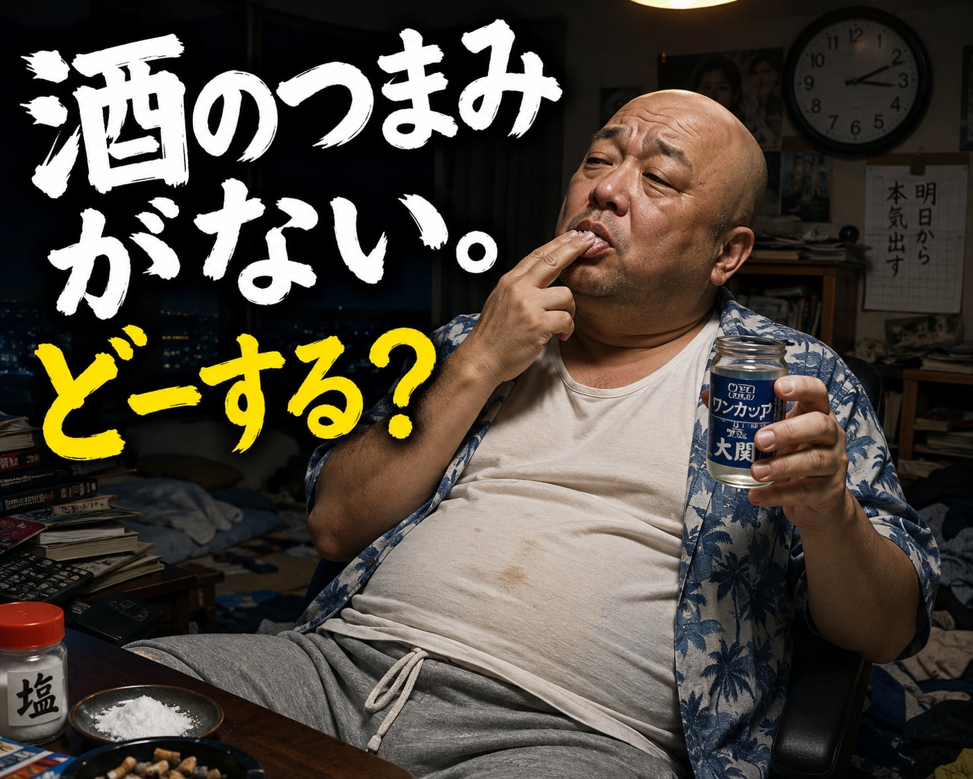 意見求: 酒のつまみがない。どーする？