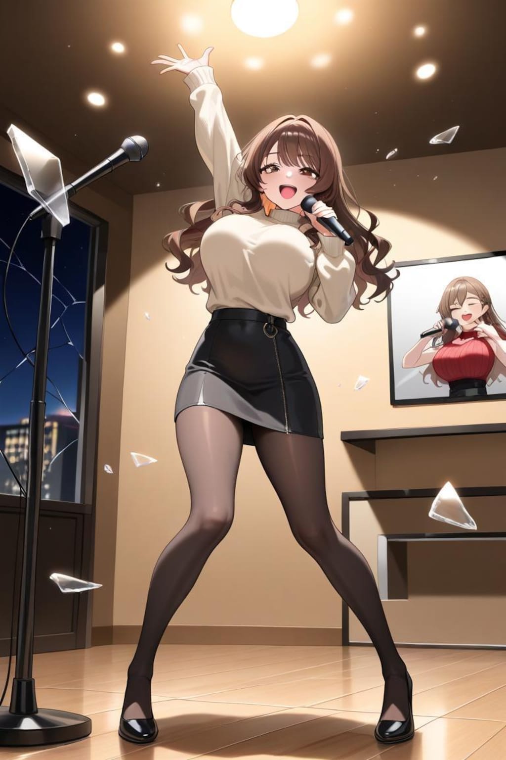 うちの子　茶髪のお姉さん　カラオケ