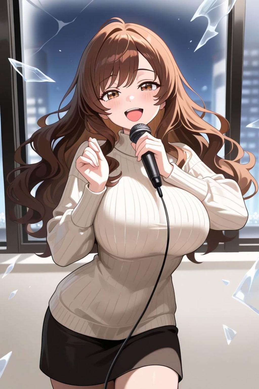 うちの子　茶髪のお姉さん　カラオケ