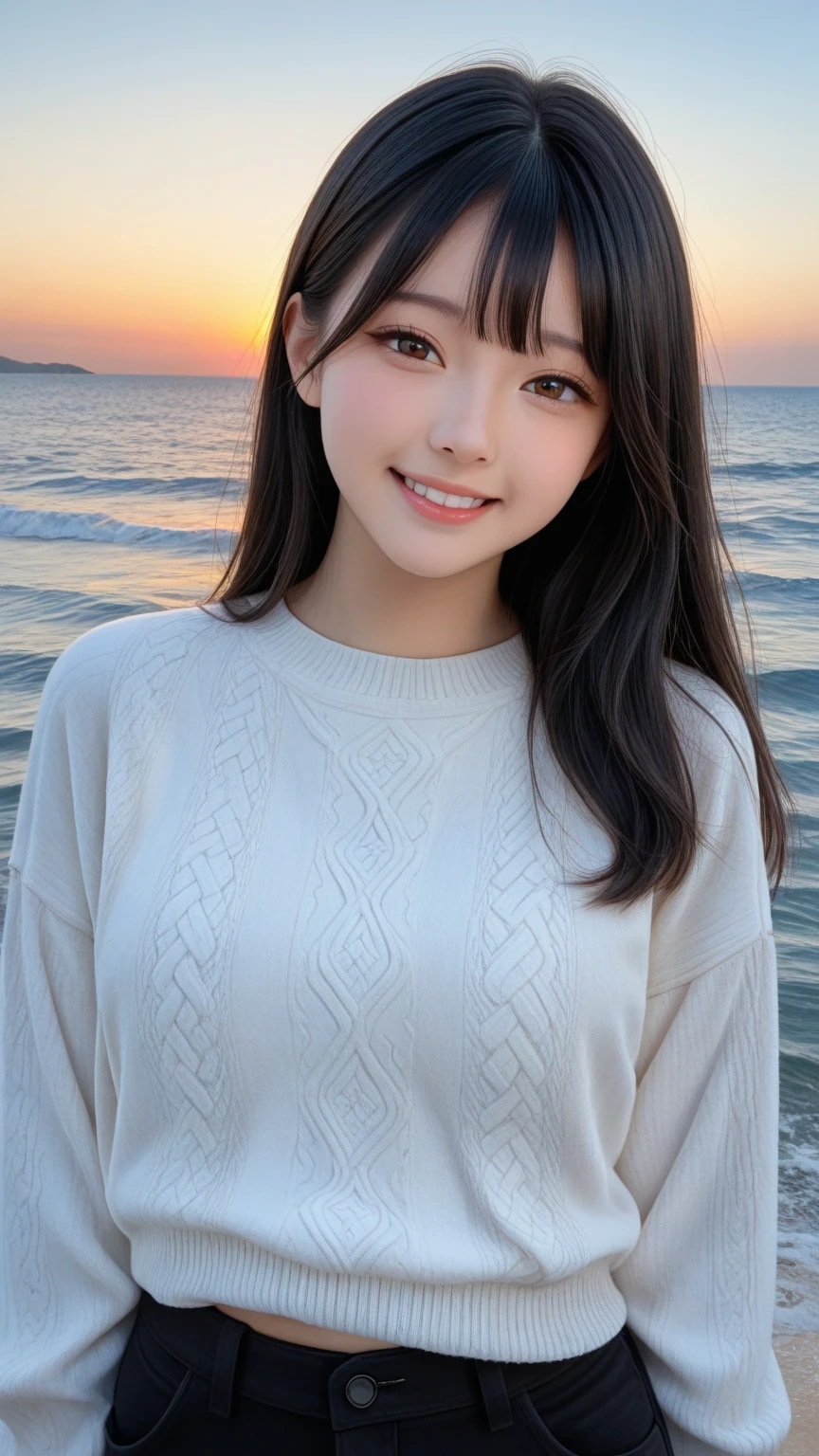 夕暮れと海