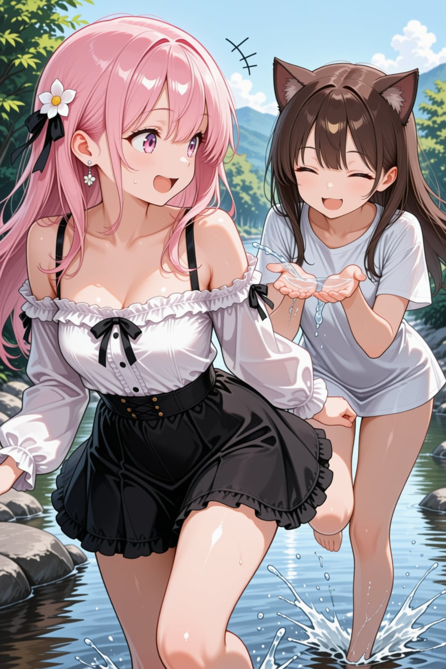 川遊び