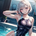 競泳水着の彼女 2枚目