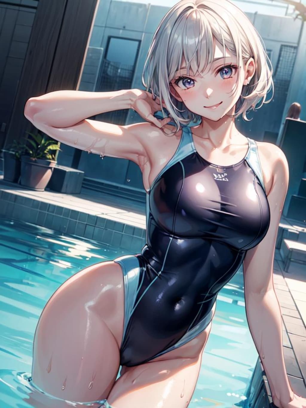 競泳水着の彼女