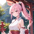 夕暮れの巫女さん 6枚目
