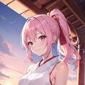 夕暮れの巫女さん 5枚目
