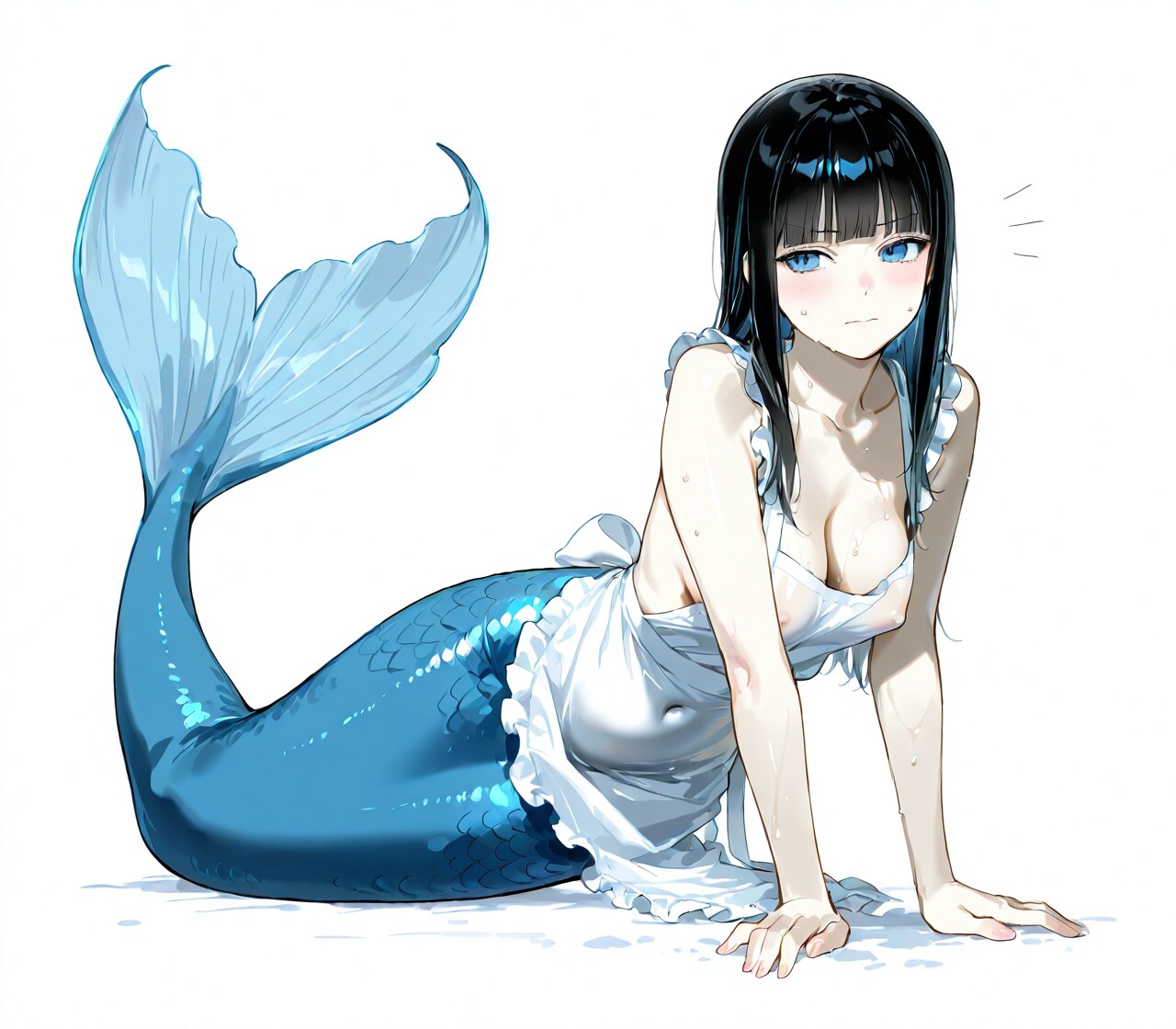 裸エプロン　人魚さん