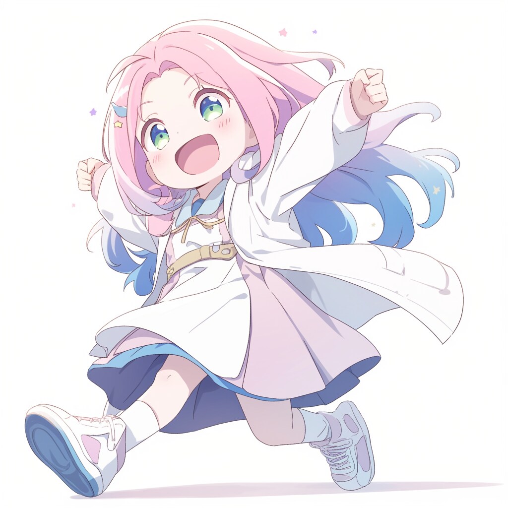 医療従事者を応援する女の子 Girls supporting medical professionals