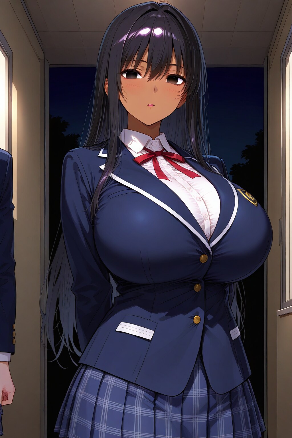 褐色で長身な女の子
