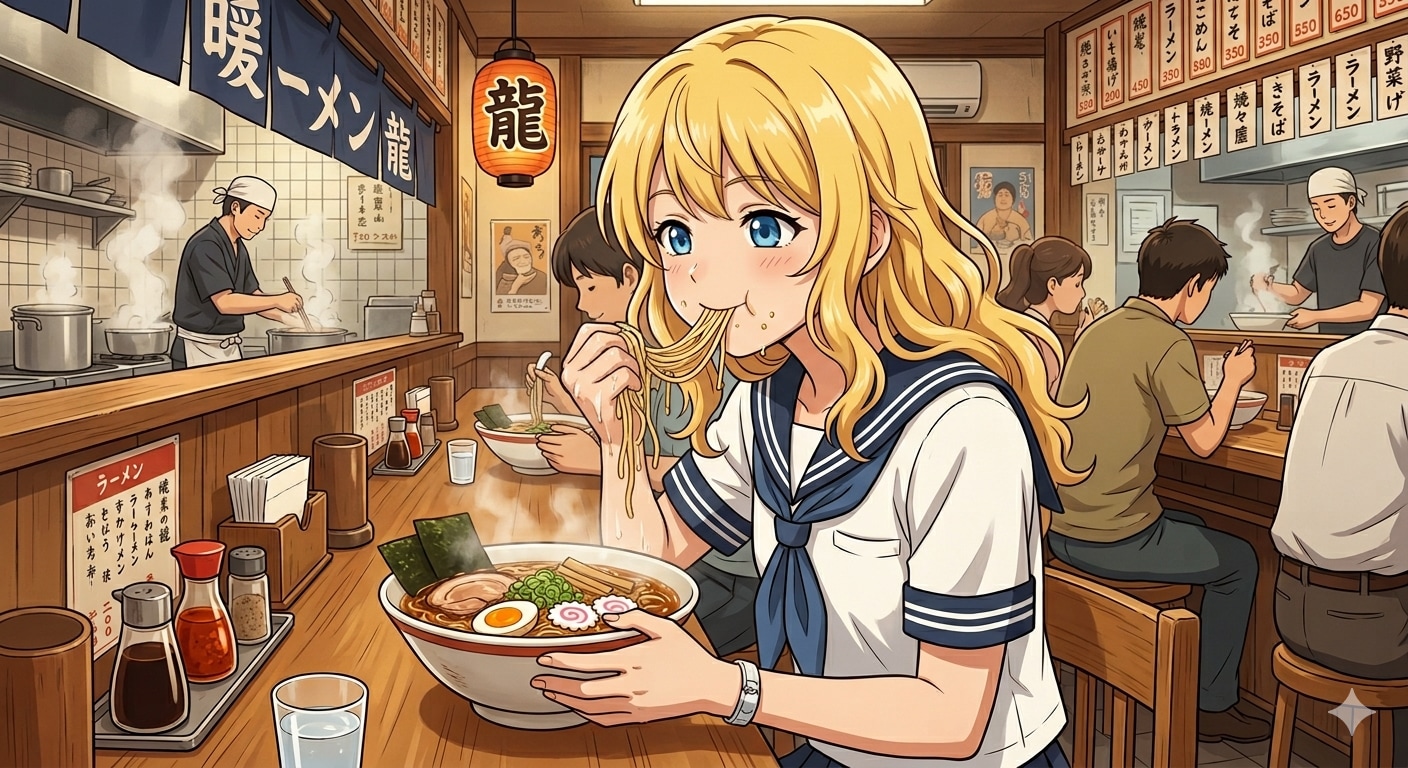 今だから、あえて素手ラーメンを生成してみる