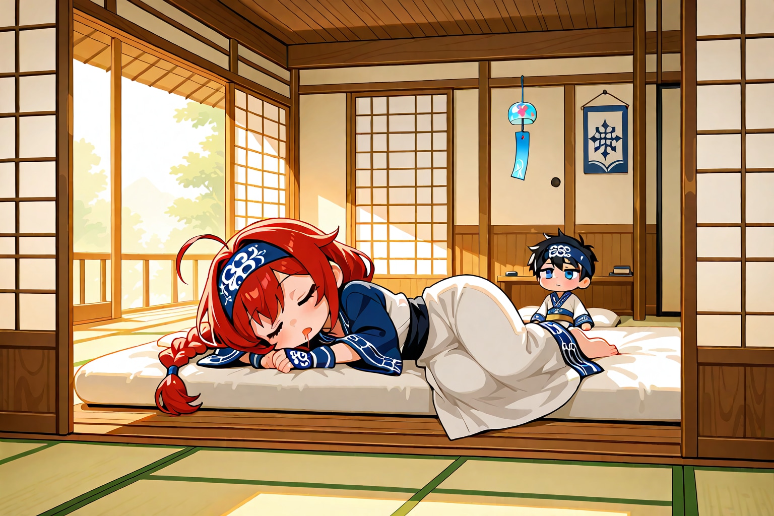 コロポックル赤髪お兄ちゃんズくんはお昼寝中