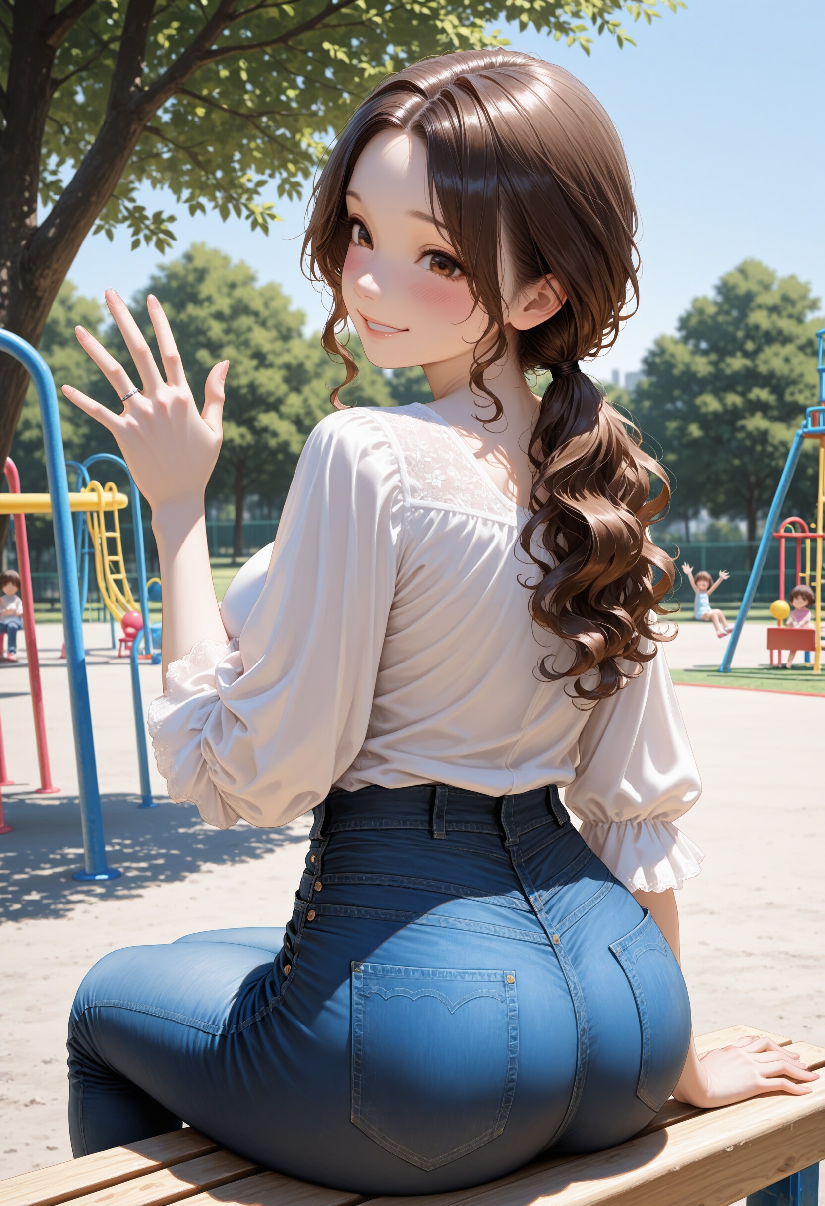 公園の奥さん