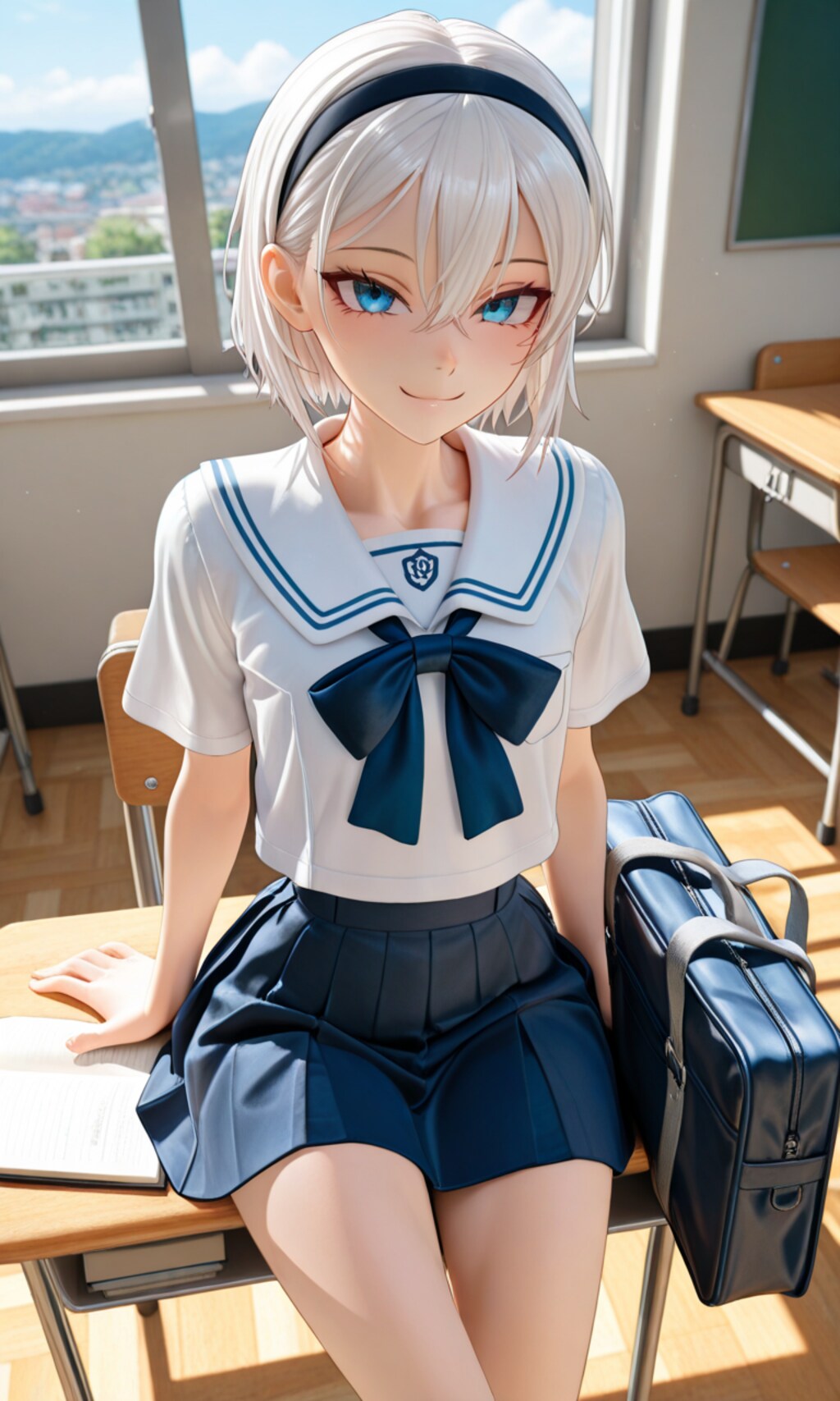 細身の彼女の学校生活