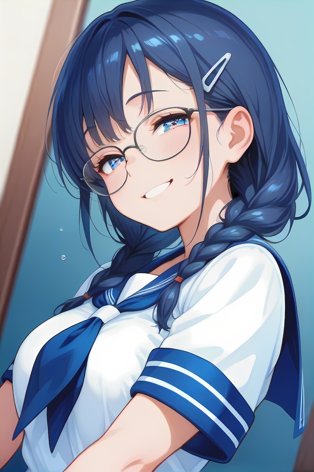 三つ編みセーラー