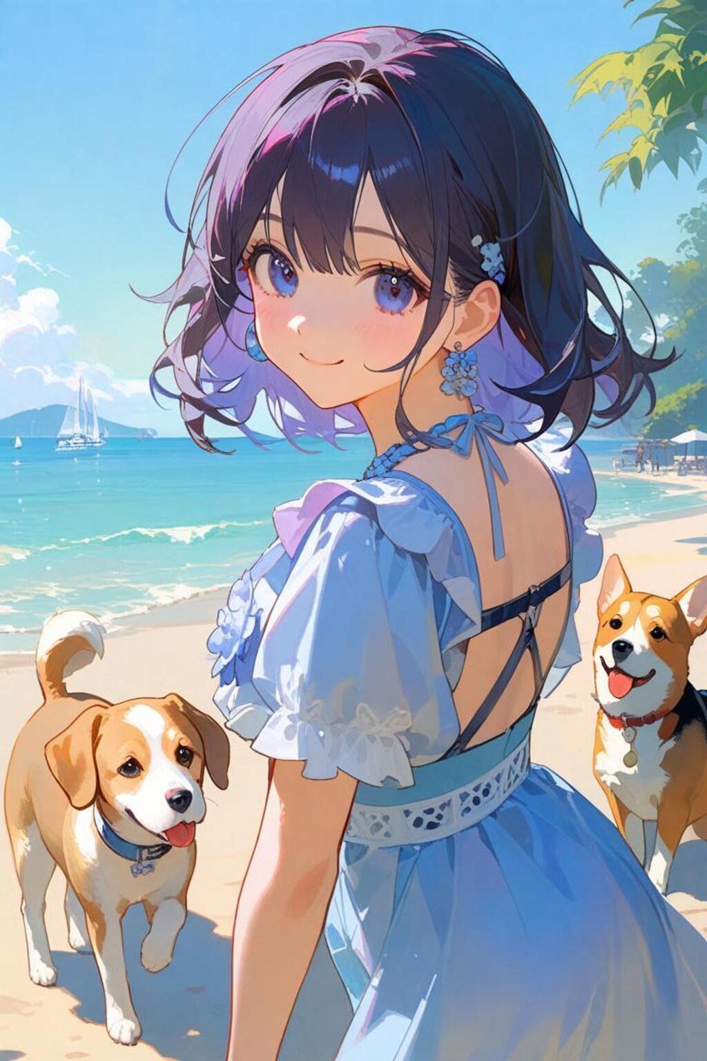 ビーチへ散歩。