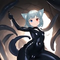 ぴっちりスーツとまの対触手バトル 2枚目