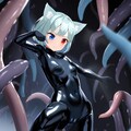 ぴっちりスーツとまの対触手バトル 4枚目