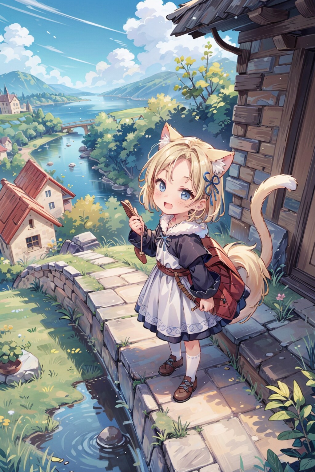 猫耳娘、都会へ行くver.SD