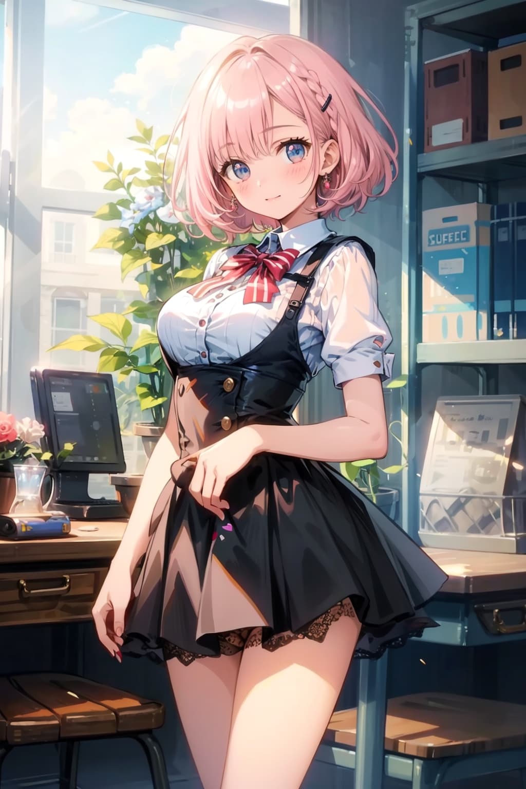 休日のピンクボブさん | の人気AIイラスト・グラビア