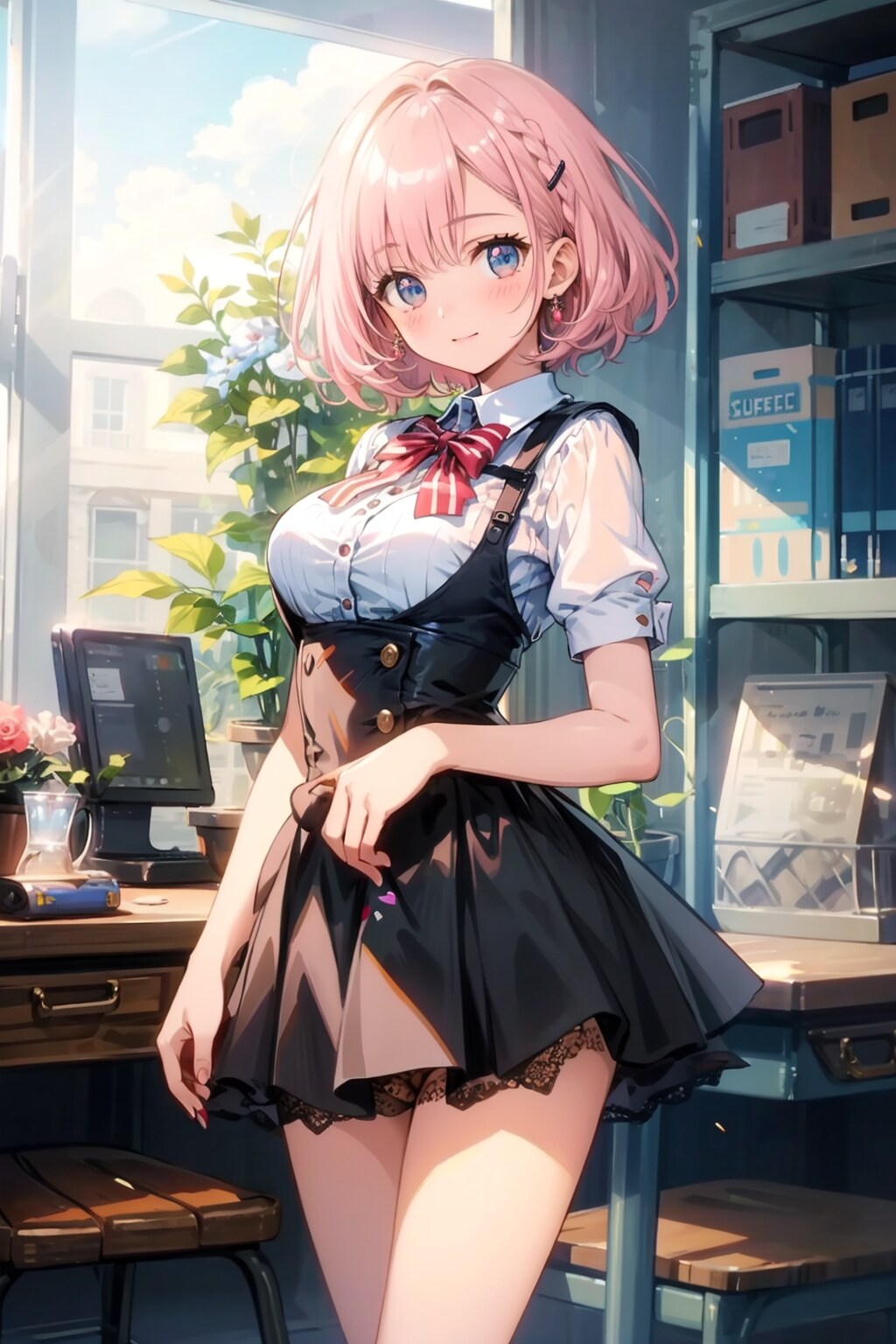 休日のピンクボブさん