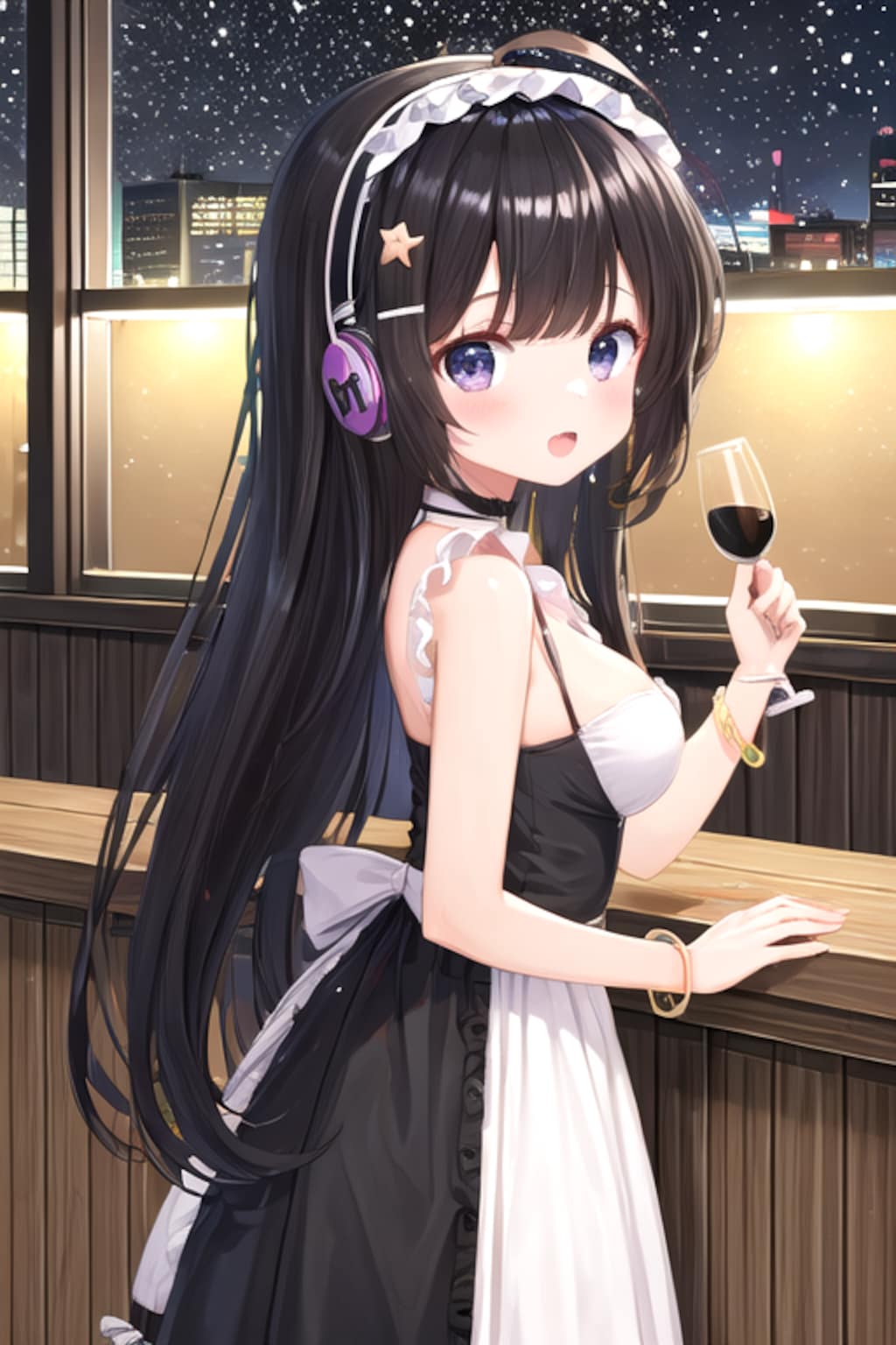 BARで飲んでいるくらにゃん