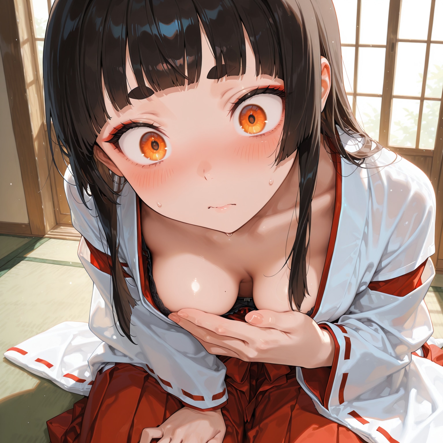 見えてた！？巫女さん
