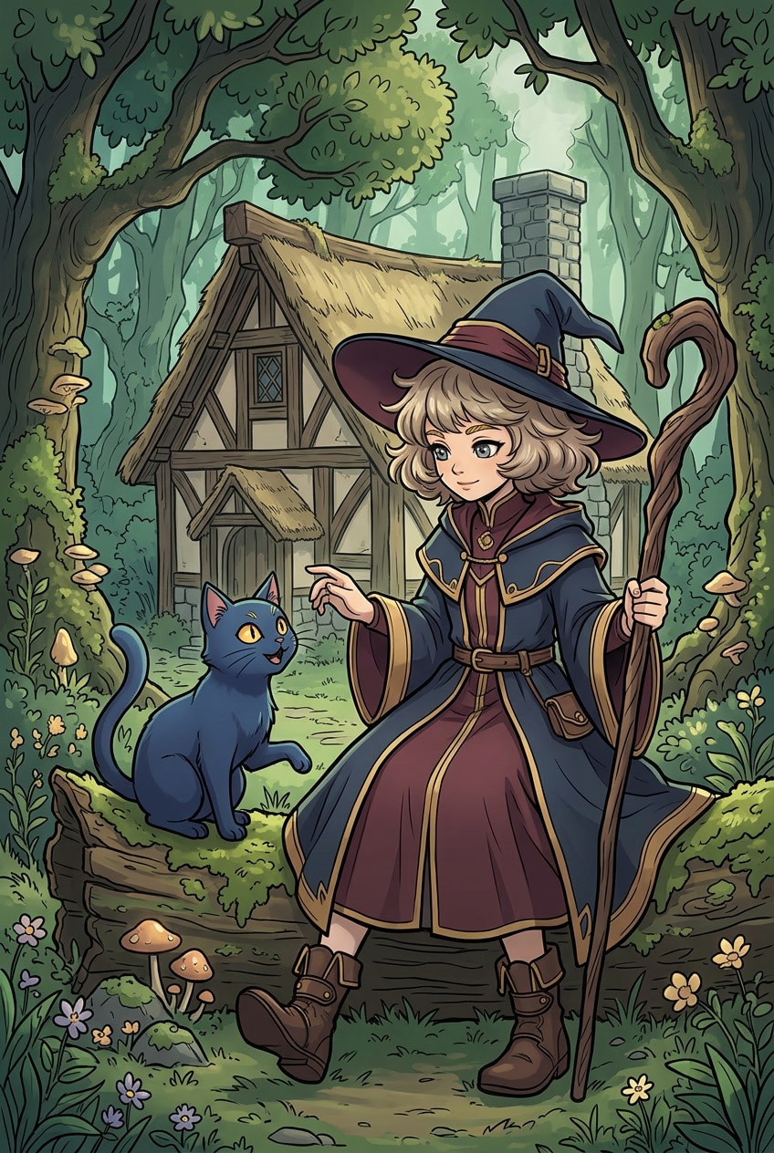 魔法使いとおしゃべり猫
