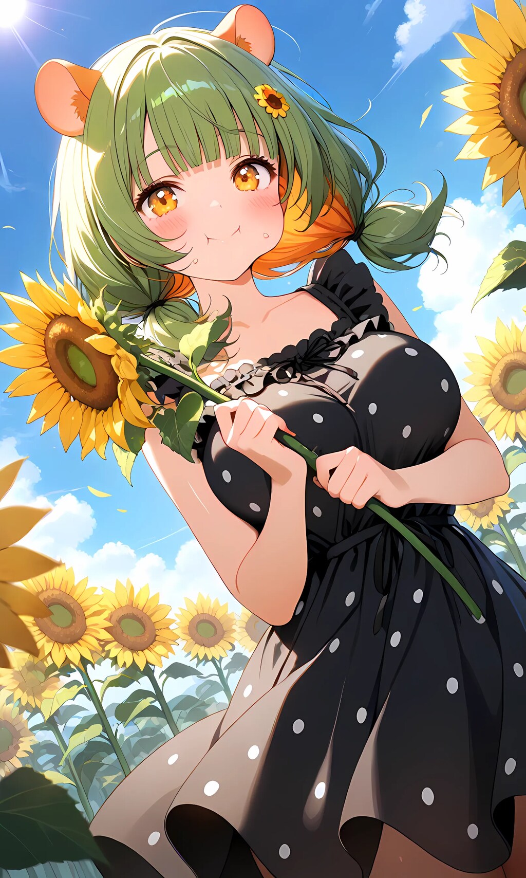 ヒスイちゃんと向日葵ですっ