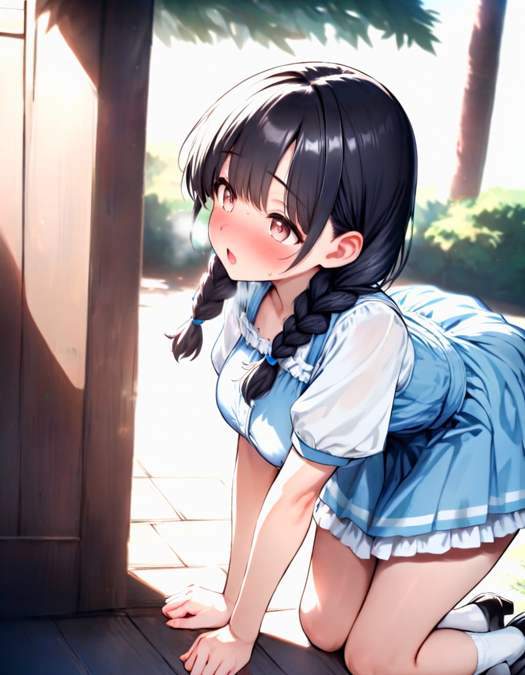 四つん這いが恥ずかしい