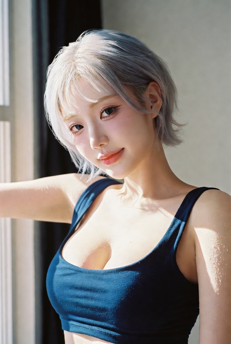ノースリーブ美女