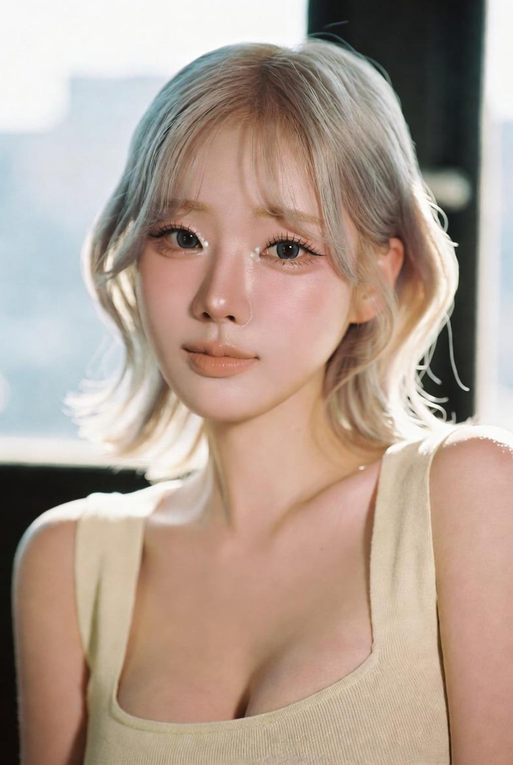 ノースリーブ美女