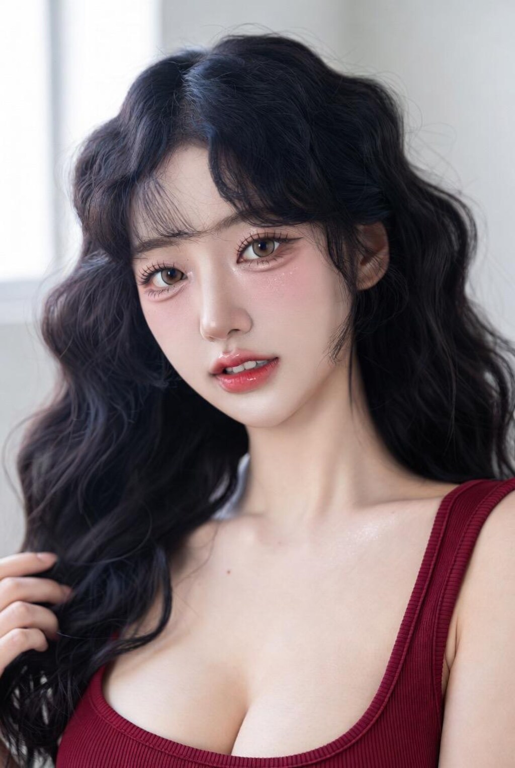 ノースリーブ美女