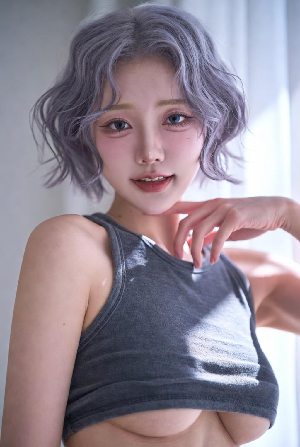ノースリーブ美女