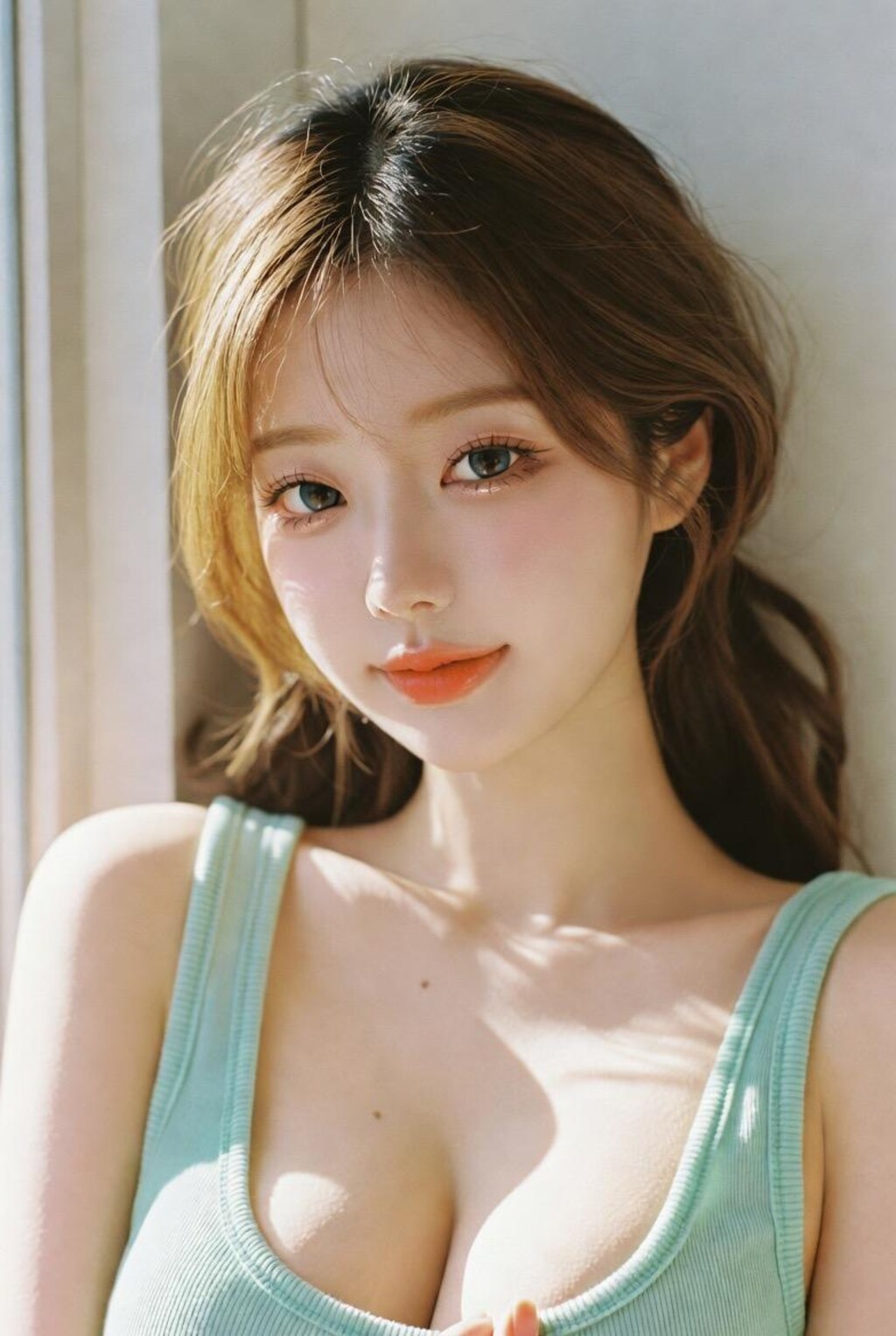 ノースリーブ美女