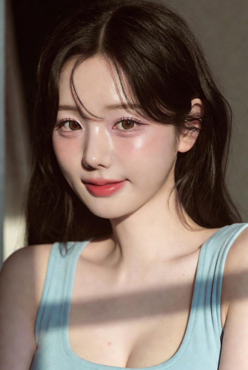 ノースリーブ美女