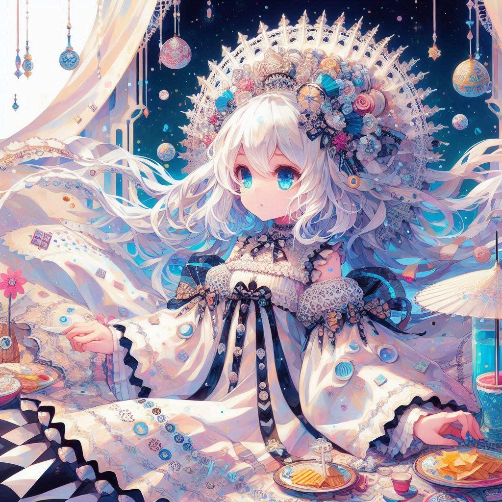 白髪の可愛い女の子【254】 | の人気AIイラスト・グラビア