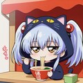 ラーメンを食べるルリルリ 2枚目