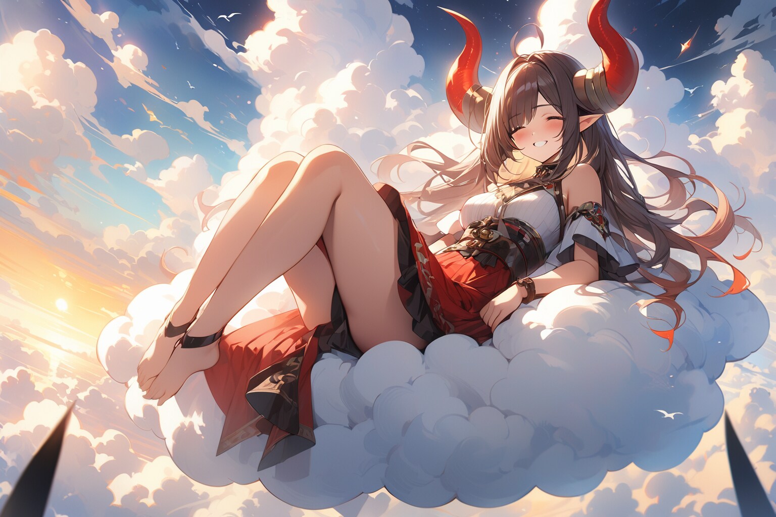 やったー！雲に乗れた〜«٩(*´ ꒳ `*)۶»