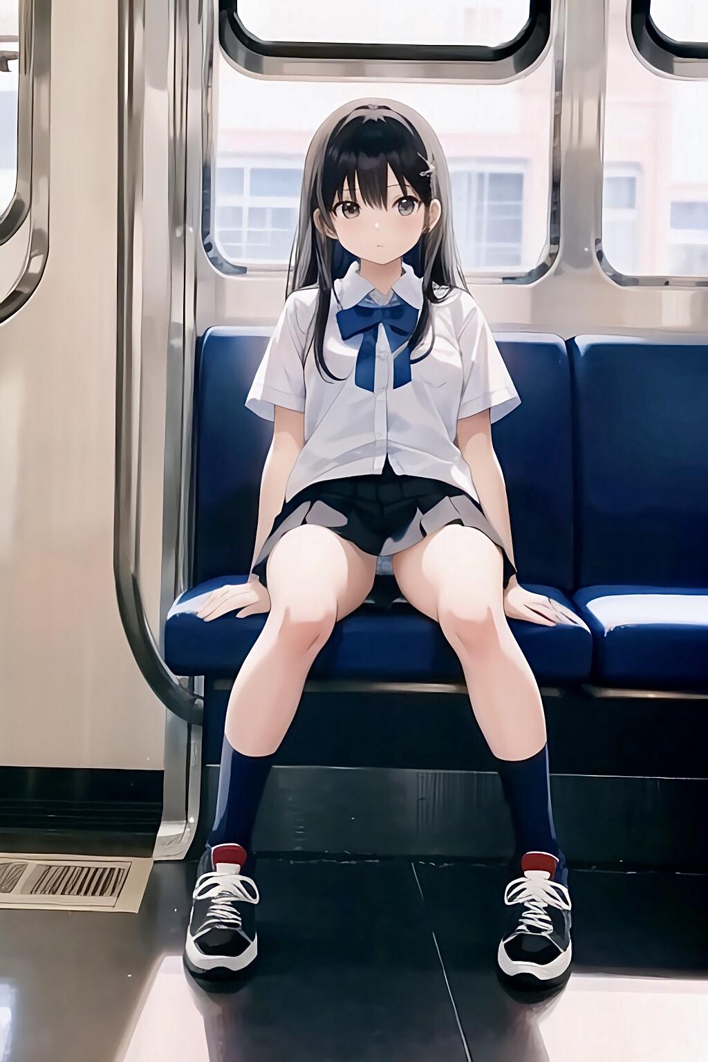 目の前のスクールガール
