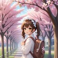 通学中の女の子 3枚目