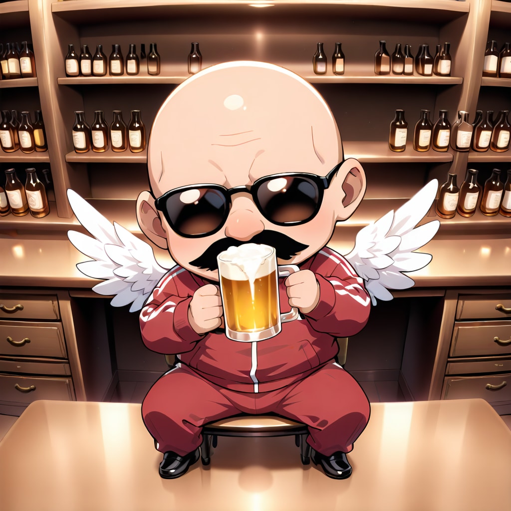 ビールを飲む小さいおっさん | の人気AIイラスト・グラビア