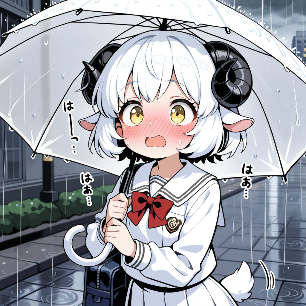 ど、どうしよう！！ねこさんの衣装、外に干しっぱなしだった！！