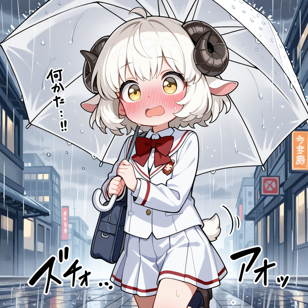 ど、どうしよう！！ねこさんの衣装、外に干しっぱなしだった！！