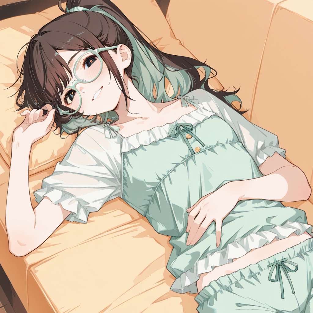 <軍服ちゃん>パジャマで寝転んでるだけ