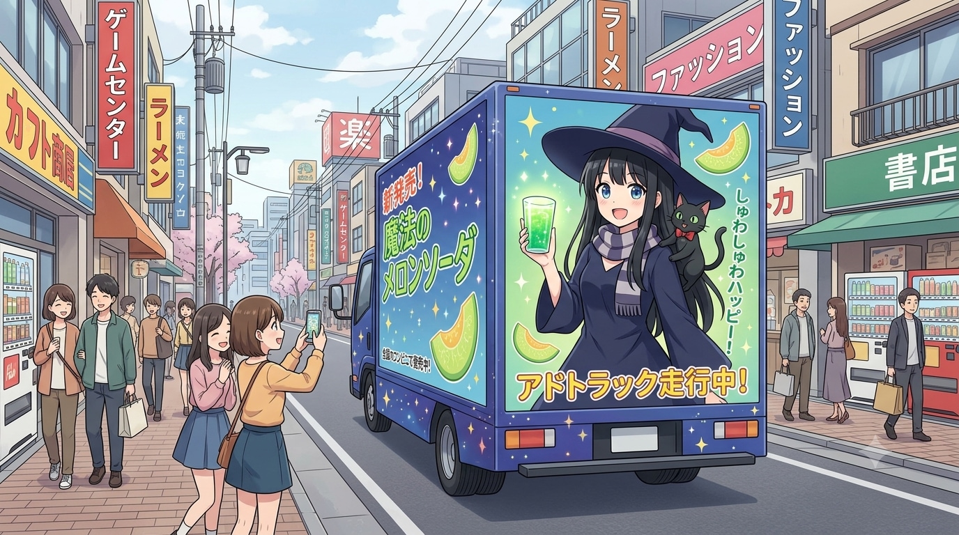アドトラック走行中