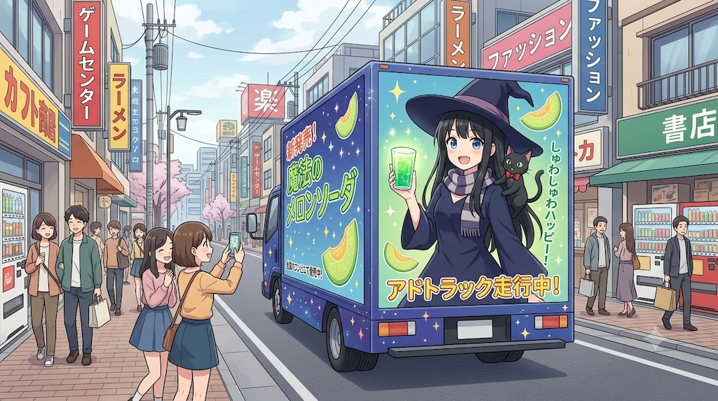 アドトラック走行中