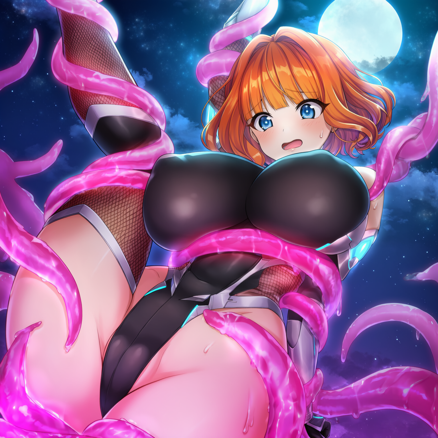 対魔忍ちゃん　触手と応戦