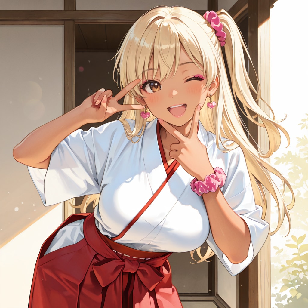 ギャルの巫女さん