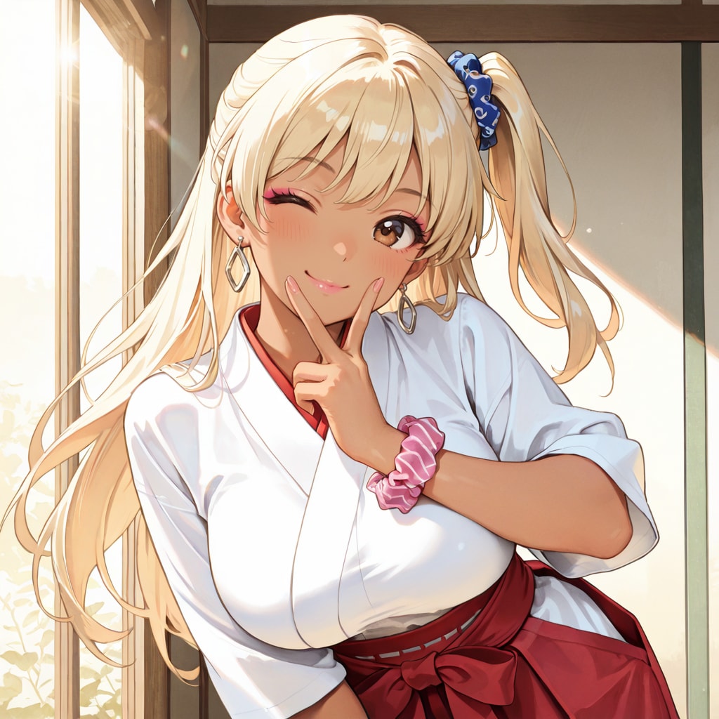 ギャルの巫女さん | の人気AIイラスト・グラビア