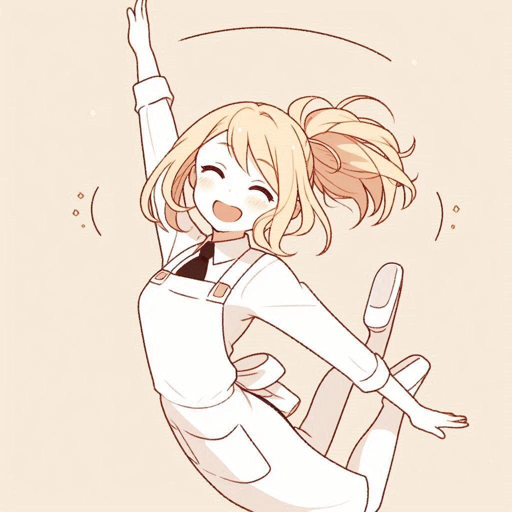 にっこりエプロン少女