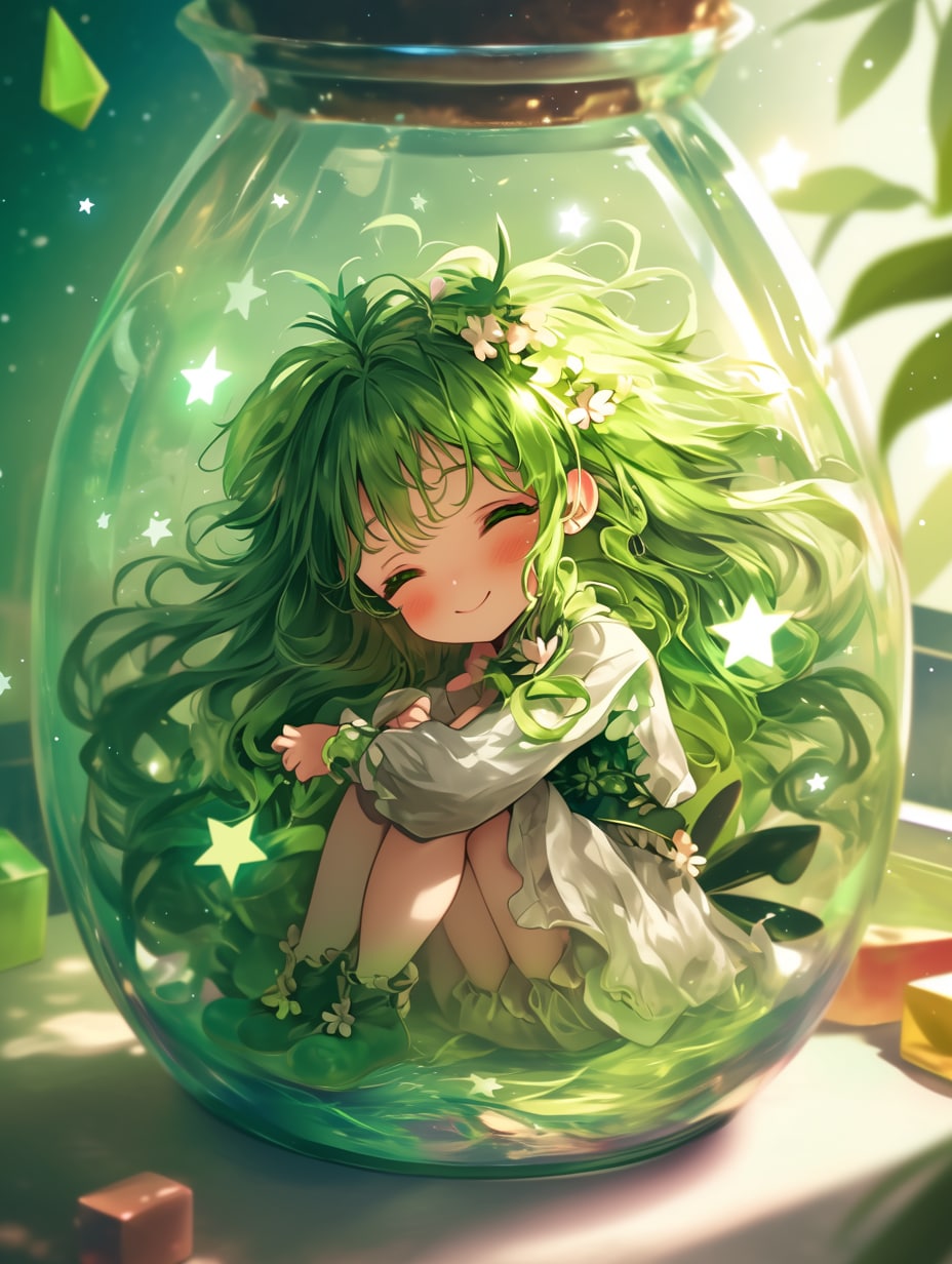 「瓶詰の少女」碧59 | の人気AIイラスト・グラビア